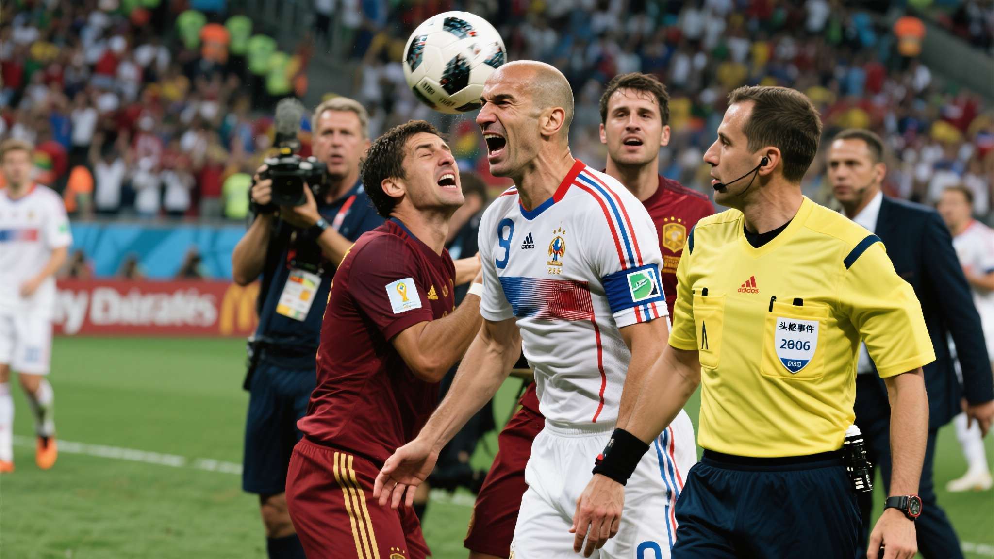 重演,路易斯-迪亚斯本赛季第二次同场进球+染红 足球历史上,并非没有类似案例。齐内丁·齐达内在2006年世界杯决赛中的"头槌事件